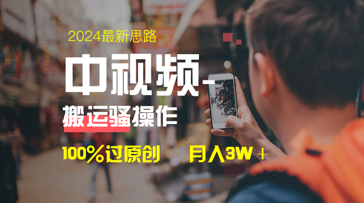 中视频新理念，双向去重复100%过原创设计，一键分发全平台转现，简易没脑子，日…-沐颜网创资源