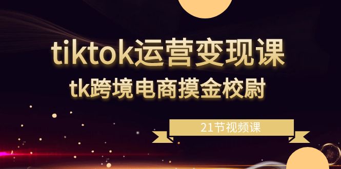 tiktok经营转现课，tk跨境电子商务盗墓者-沐颜网创资源