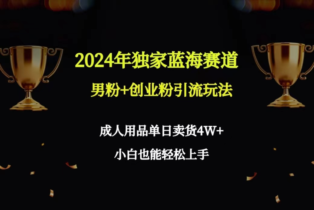 2024年独家代理瀚海跑道粉丝 自主创业粉引流方法游戏玩法，两性用品单日卖东西4W 家庭保姆实例教程-沐颜网创资源