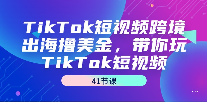 TikTok小视频跨境出海撸美元，带你玩TikTok小视频-沐颜网创资源