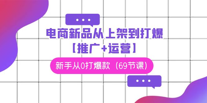 电商 新品从上架到打爆【推广+运营】，新手从0打爆款-沐颜网创资源