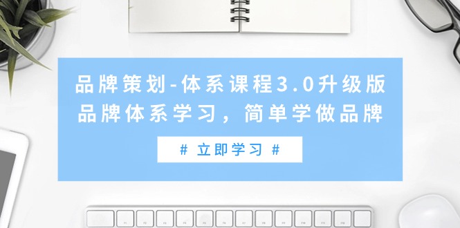 品牌策划-体系课程3.0升级版，品牌体系学习，简单学做品牌-沐颜网创资源