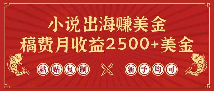 小说出海赚美金，稿费月收益2500+美金，仅需chatgpt粘贴复制，新手也能玩转-沐颜网创资源