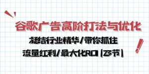 谷歌广告高阶打法与优化，凝结行业精华/带你抓住流量红利/最大化ROI(23节)-沐颜网创资源