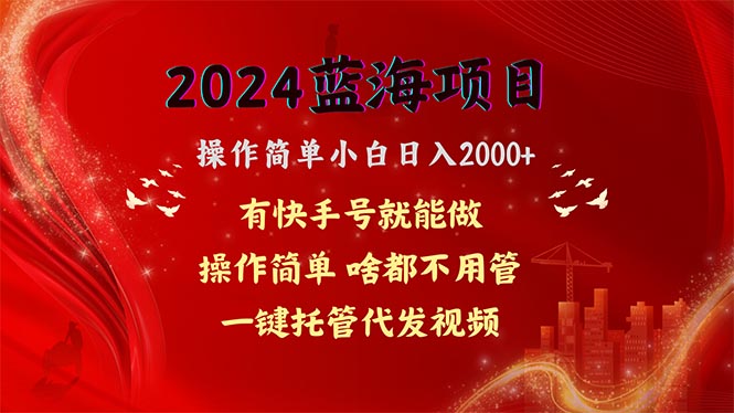 2024蓝海项目，百度云盘引流，使用方便新手日入2000 ，一键代管代发货短视频，…-沐颜网创资源