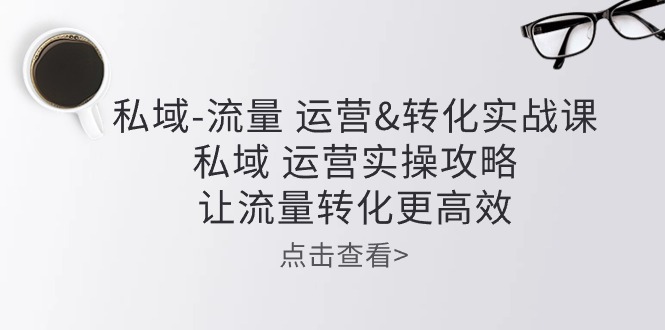 公域-总流量 经营&转换实操课：公域 经营实际操作攻略大全 让客户转化更有效-沐颜网创资源