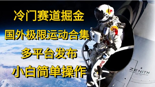 冷门赛道掘金，国外极限运动视频合集，多平台发布，小白简单操作-沐颜网创资源