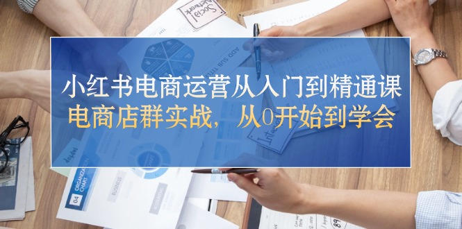 小红书电商运营从入门到精通课，电商店群实战，从0开始到学会-沐颜网创资源