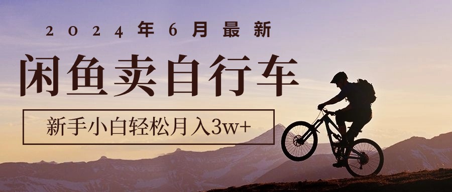 2024年6月全新淘宝闲鱼单车，新手入门轻轻松松月收入3w 新项目-沐颜网创资源