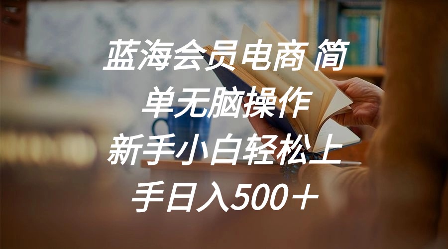 瀚海会员电商 简易没脑子实际操作 新手入门快速上手日入500＋-沐颜网创资源