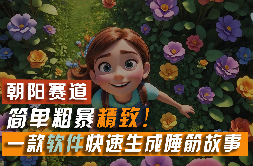 运用一款软件5分钟左右一条爆品睡筋小故事，简单直接精美！新手月入2w-沐颜网创资源