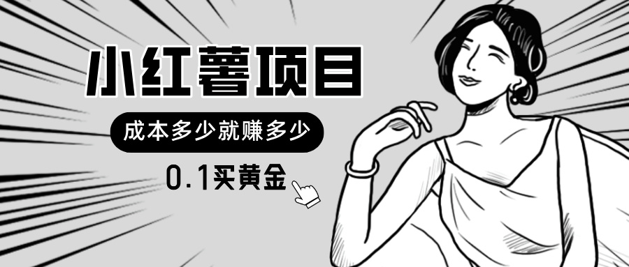 小红书暴力行为新项目，0.1买黄金首饰。使用方便，日入无限制，可无限扩大。-沐颜网创资源