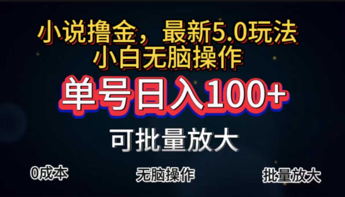自动式小说集撸金，运单号日入100 新手快速上手，没脑子实际操作-沐颜网创资源