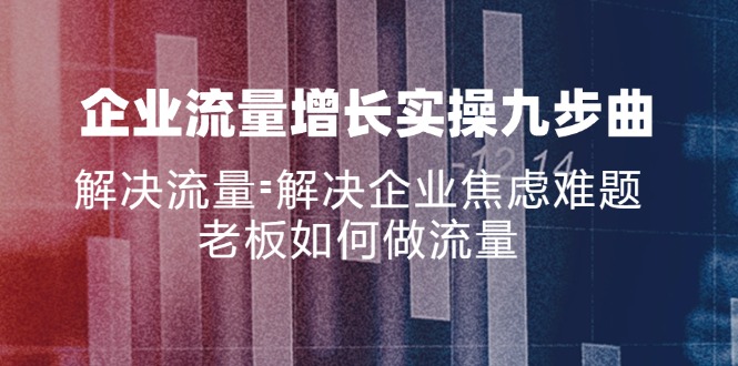 公司流量增长实战演练九步曲，处理总流量=帮助企业解决焦虑情绪难点，老总怎样做流量-沐颜网创资源
