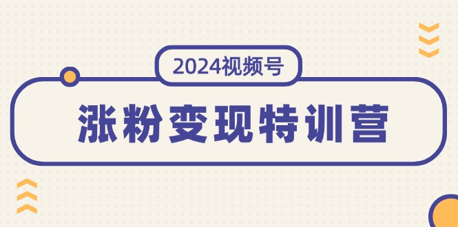 2024微信视频号-增粉转现夏令营：一站式打造出平稳微信视频号增粉变现方式-沐颜网创资源