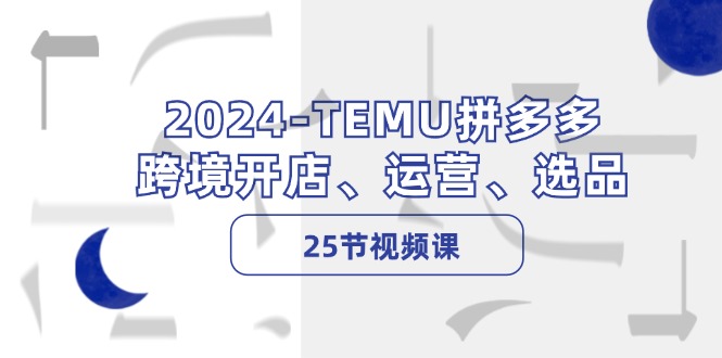 2024-TEMU拼多多·跨境开店、运营、选品-沐颜网创资源