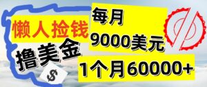 懒人捡钱撸美金项目，月收益9000+美金，简单无脑，干就完了【揭秘】-沐颜网创资源