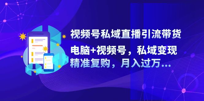 视频号私域直播引流带货：电脑+视频号，私域变现，精准复购，月入过万…-沐颜网创资源