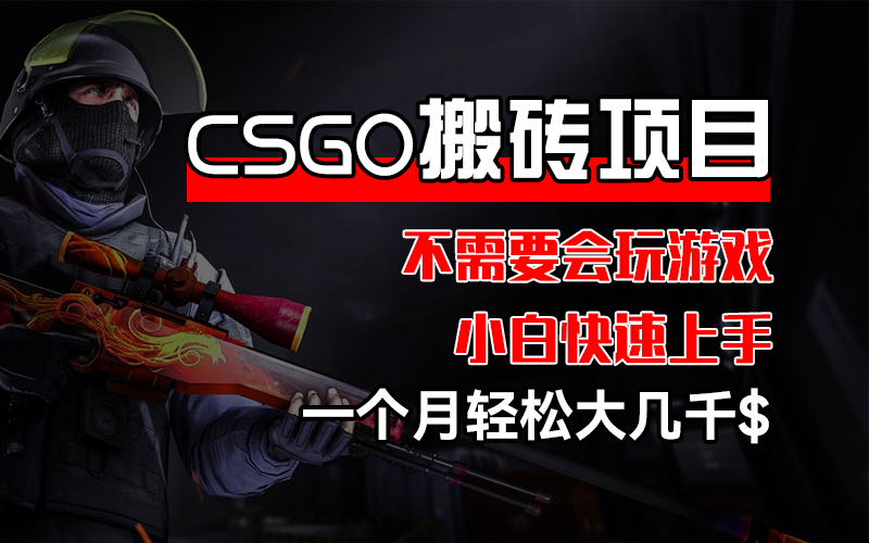 CSGO 装备搬砖项目，操作简单，不需要会玩游戏，小白也能快速上手，一…-沐颜网创资源