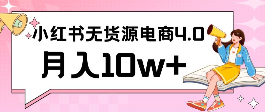 小红书新电商实战，无货源实操从0到1月入10w+联合抖音放大收益【揭秘】-沐颜网创资源