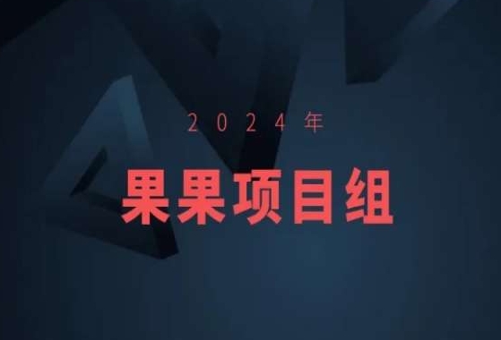 2024年果果项目组项目合集-果果最新项目-沐颜网创资源