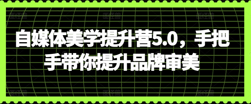自媒体美学提升营5.0，手把手带你提升品牌审美-沐颜网创资源