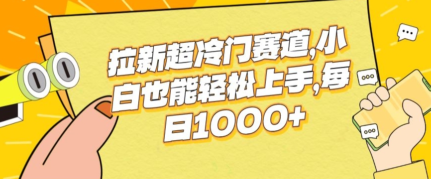 拉新超冷门赛道，小白也能轻松上手，每日1000+-沐颜网创资源