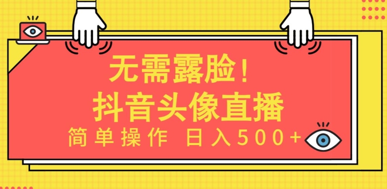 无需露脸，Ai头像直播项目，简单操作日入500+【揭秘】-沐颜网创资源