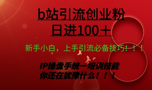 日引创业粉 100+ b 站全套打法【实操教学】不容错过-沐颜网创资源