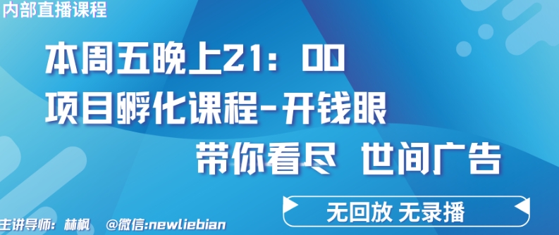 4.26日内部结构回看课程内容《项目孵化-开钱眼》挣钱的底层思维【揭密】-沐颜网创资源