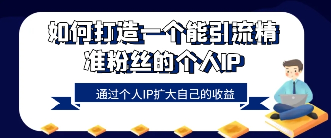 如何设计一个能引流方法精准粉丝本人的IP，通过自身IP增加自己的盈利-沐颜网创资源