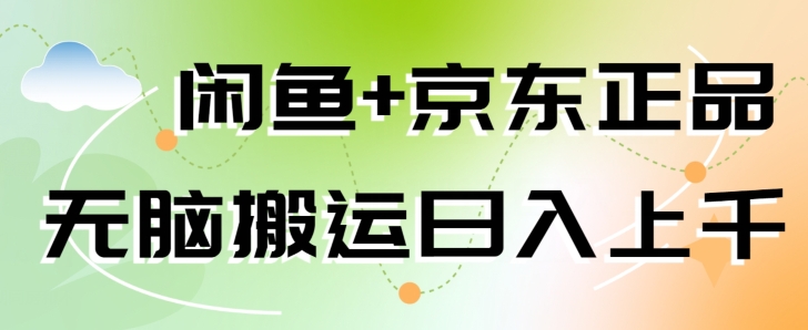 闲鱼+京东正品，无脑搬运赚差价，非常适合新手-沐颜网创资源
