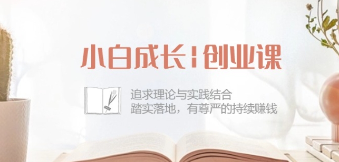 小白成长创业课：追求理论与实践结合，踏实落地，有尊严的持续赚钱-42节-沐颜网创资源