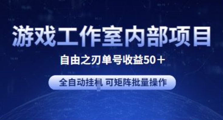 游戏工作室内部项目 自由之刃2 单号收益50+ 全自动挂JI 可矩阵批量操作【揭秘】-沐颜网创资源