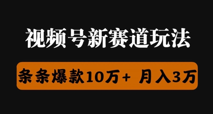 微信视频号原创者分为瞬爆流，精英团队新上市游戏玩法，新手落地式实际操作课堂教学-沐颜网创资源