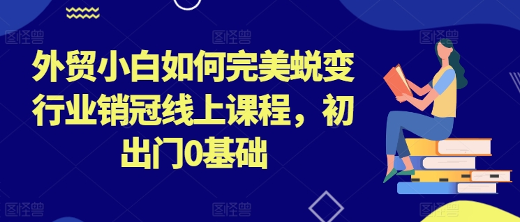 外贸小白如何完美蜕变行业销冠线上课程，初出门0基础-沐颜网创资源