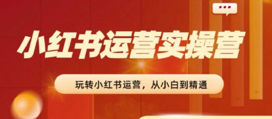 2024小红书运营实际操作营，实用教程，实现从0~1~100-沐颜网创资源