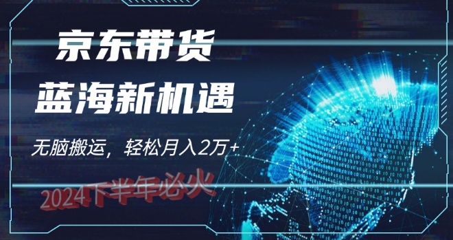 2024下半年最新蓝海项目，无脑搬运，不用剪辑，有手就会，京东图文视频，每月亲测2W+-沐颜网创资源
