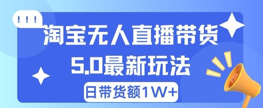蓝海项目 淘宝网无人直播小众跑道 日赚500 没脑子躺着赚钱 新手有手就行-沐颜网创资源