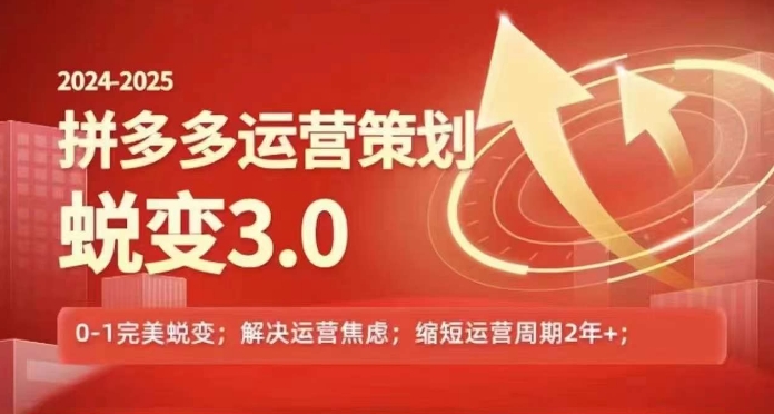 2024-2025拼多多运营对策成长3.0，0~1华丽蜕变，处理信息焦虑-沐颜网创资源