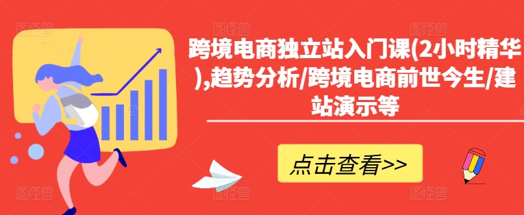 跨境电商独立站入门课(2小时精华),趋势分析/跨境电商前世今生/建站演示等-沐颜网创资源