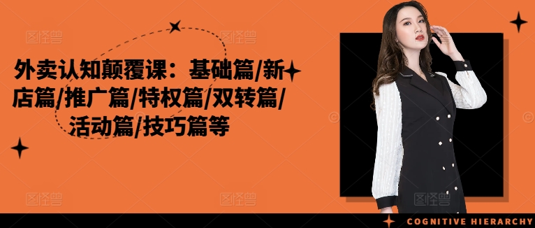 外卖送餐认知能力刷新课：基础篇/新店开业篇/营销推广篇/权利篇/双转篇/主题活动篇/方法篇等-沐颜网创资源