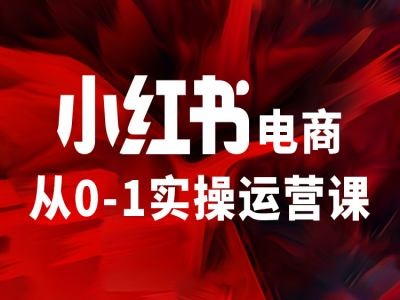 小红书电商从0-1实际操作运营课，使你从小白到精锐-沐颜网创资源