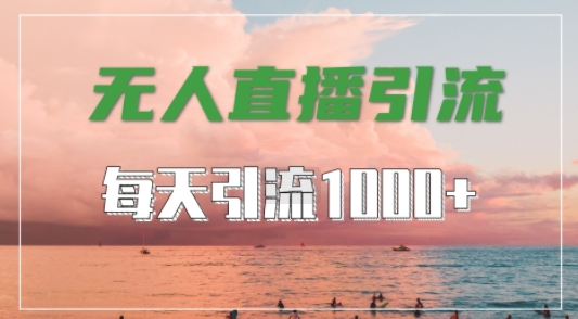抖音快手视频号全平台通用，无人直播引流法，超暴力引流1000+高质量精准创业粉【揭秘】-沐颜网创资源