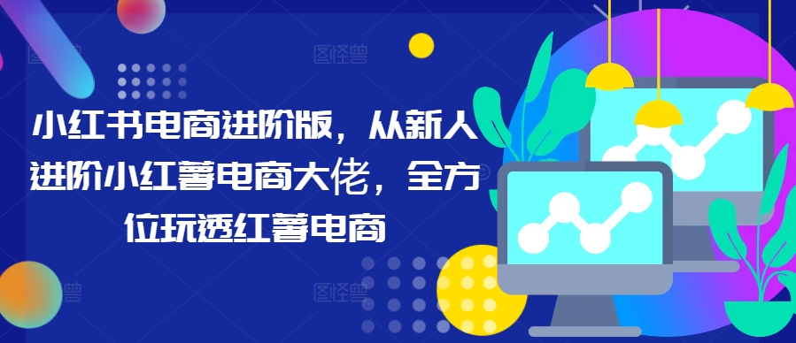 小红书电商进阶版，从新人进阶小红薯电商大佬，全方位玩透红薯电商-沐颜网创资源