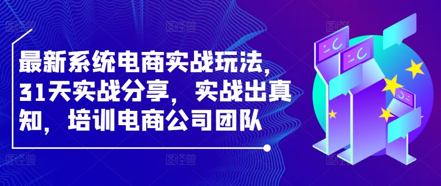 最新系统电商实战玩法，31天实战分享，实战出真知，培训电商公司团队-沐颜网创资源