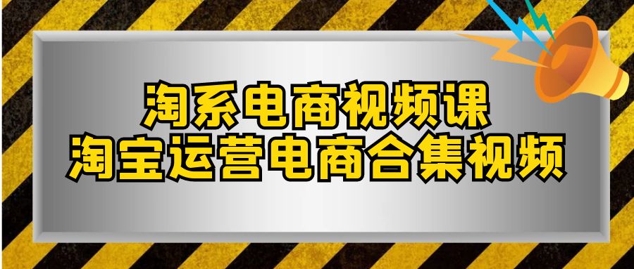 淘宝电商视频课，淘宝店铺运营电子商务合集视频-沐颜网创资源