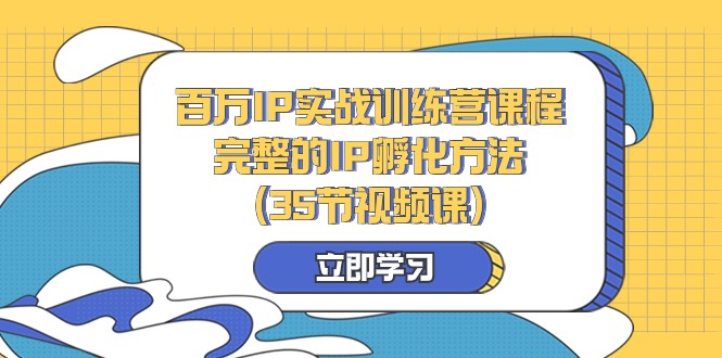 上百万IP实战演练夏令营课程内容，完备的IP卵化方式-沐颜网创资源