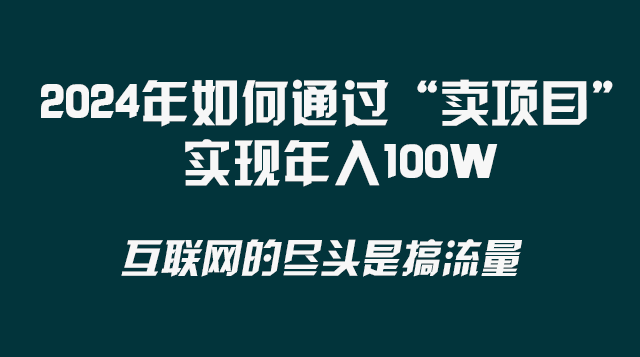 2024年怎样通过“卖项目”完成年收入100W-沐颜网创资源