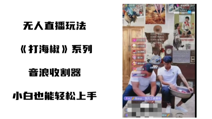 打油辣子无人直播搞恶新项目，新手快速上手撸抖币收种器-沐颜网创资源
